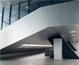 Indoor aluminum veneer ceiling and curtain wall
